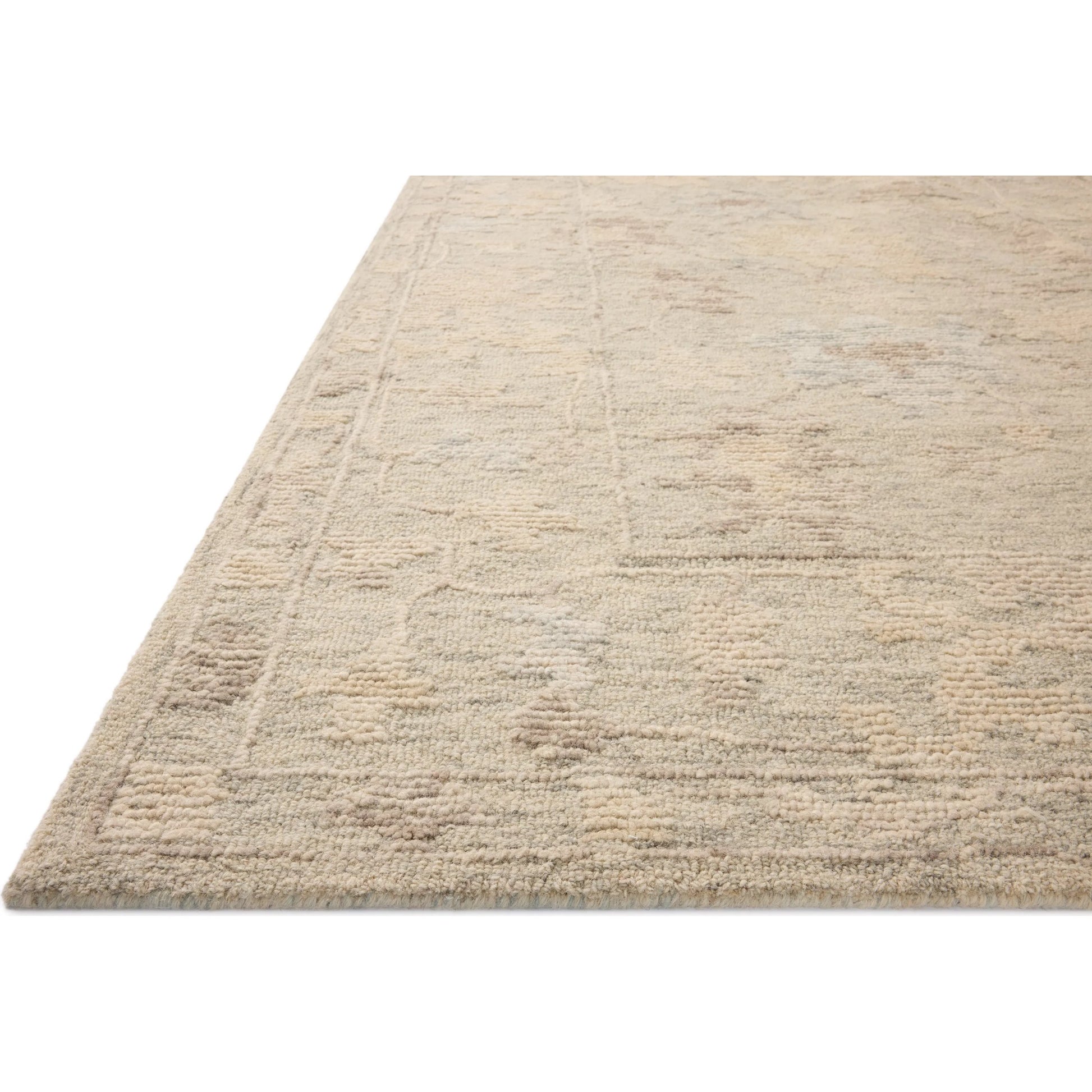 Cynthia CYN-04 Rug by Loloi in sky, natural. Made from 80% wool, 20% cotton in a unique style.