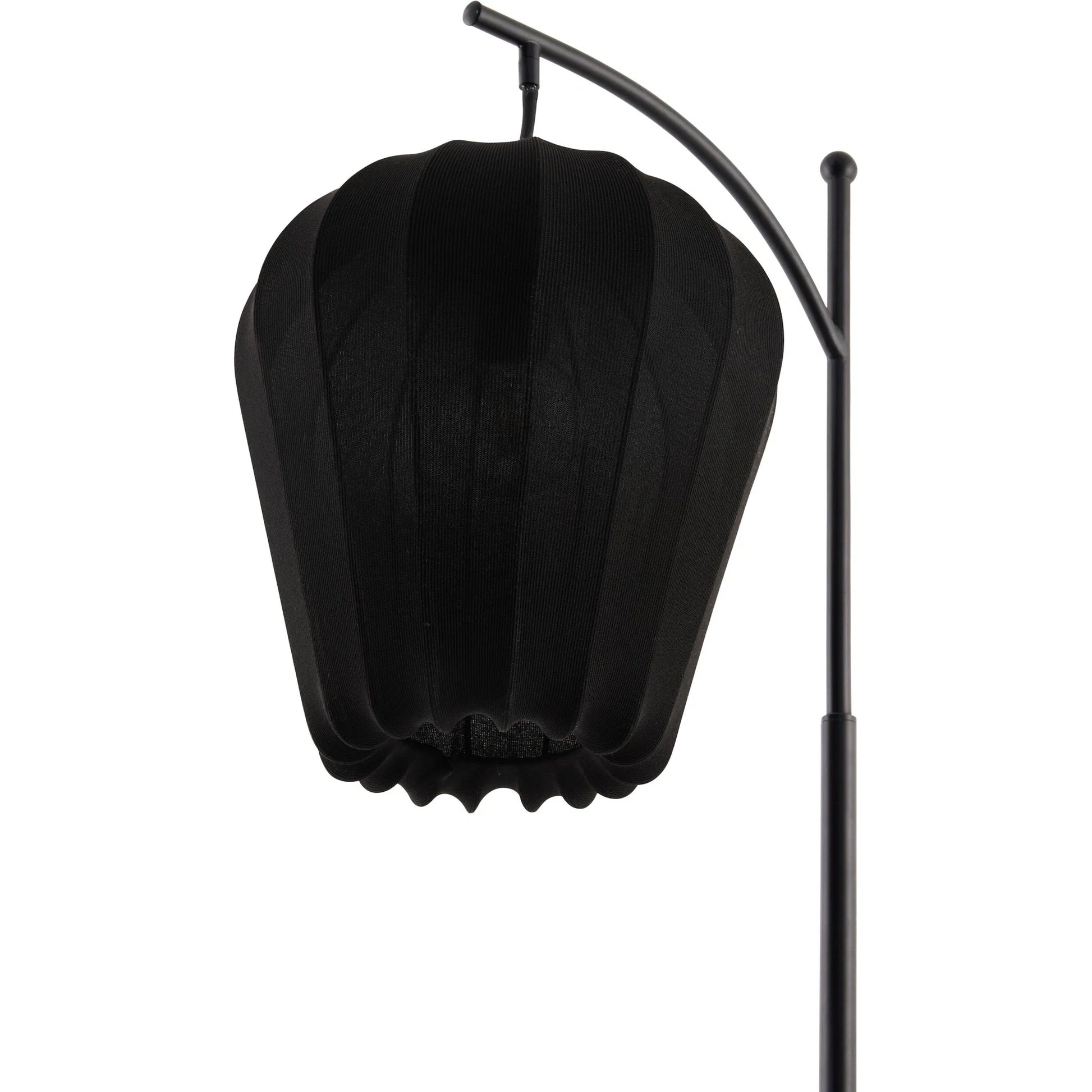 Cayo Task Floor Lamp by Livabliss in black. Made from iron, linen in a unique style.