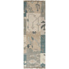 Deep Teal, Light Gray, Seafoam, Charcoal, Taupe / 5' x 8'