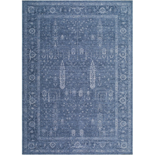 Cyrus CYR-2304 Rug by Livabliss in dark blue, blue, denim. Made from polyester in a unique style.