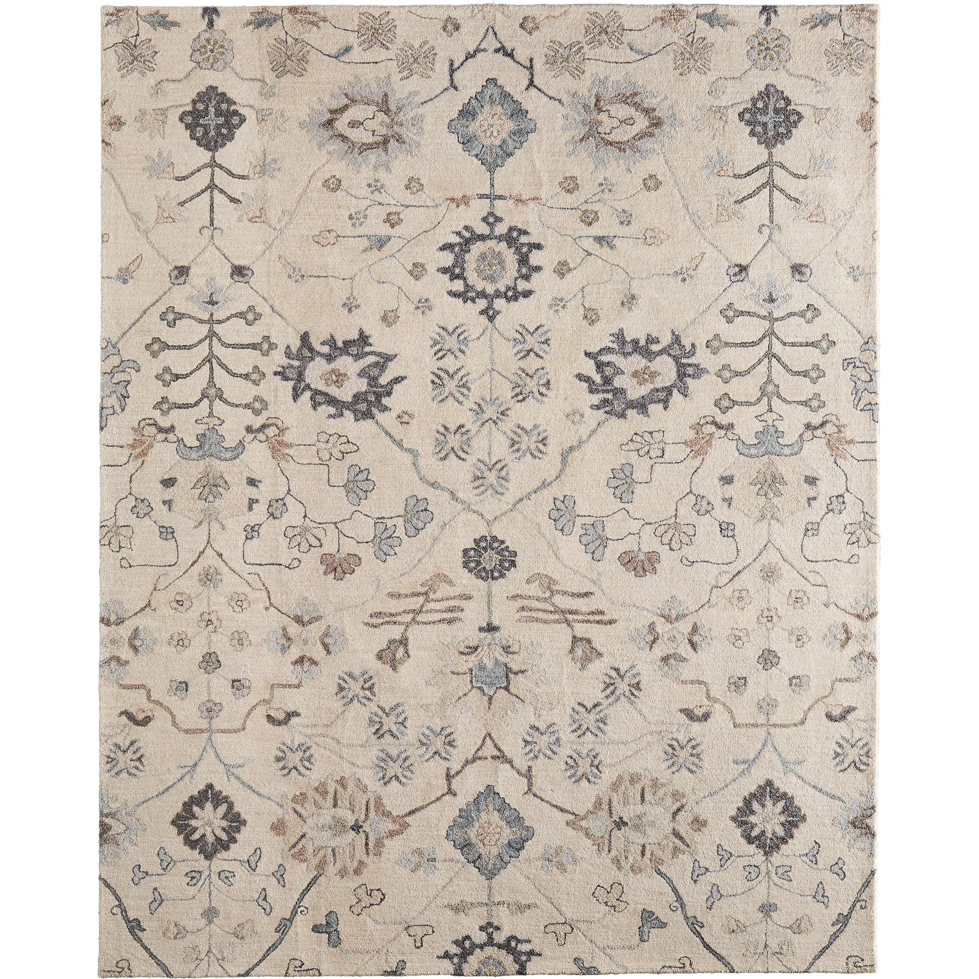 Springfield Transitional & Botanical SPF8A48F Rug by Feizy in ivory, tan, gray. Made from wool in a unique style.