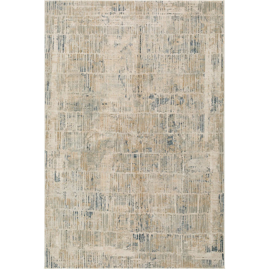 Canyon CYY-2305 Rug by Livabliss in tan, light gray, sage, sky blue, teal. Made from polypropylene, polyester in a unique style.