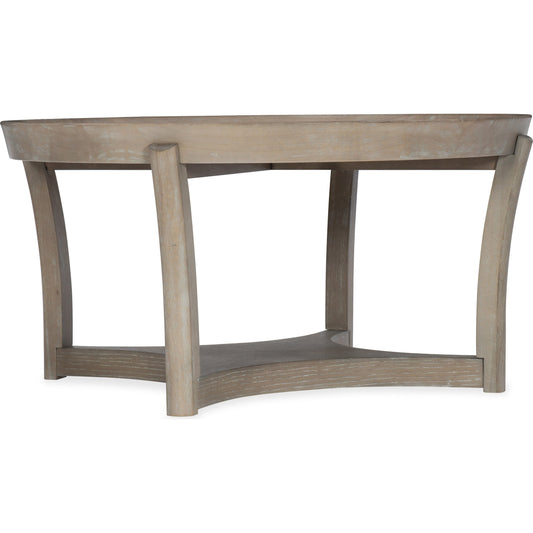 Affinity Cocktail Table by Hooker Furniture in greige. Made from oak veneers in a eclectic & global style.