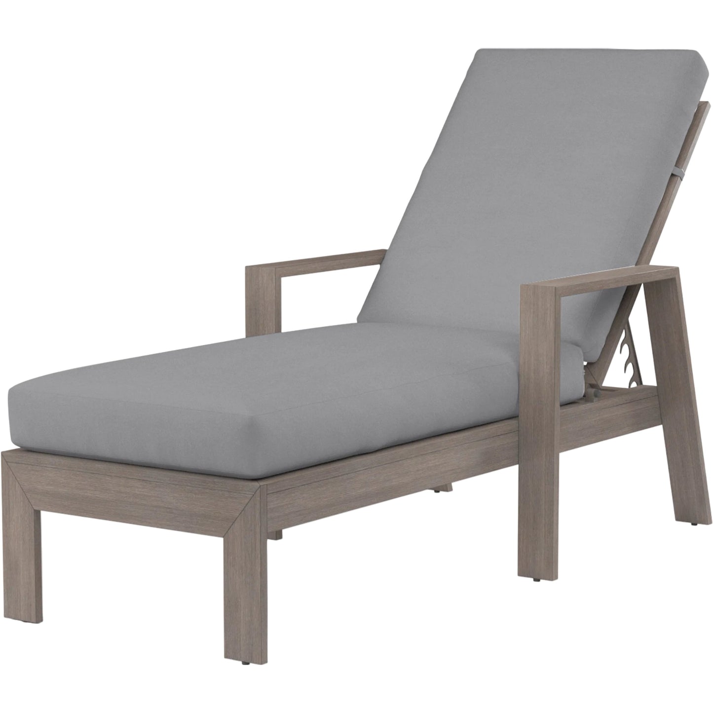 005 SI-2513820 | Primary Silo | Laguna Outdoor Chaise Lounge by Sunset West in browns. Made from aluminum in a modern style.