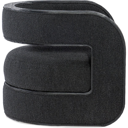 Burke Accent Chair by Hooker Furniture in wolf ebony and charred black. Made from pine veneers, fabric in a modern style.