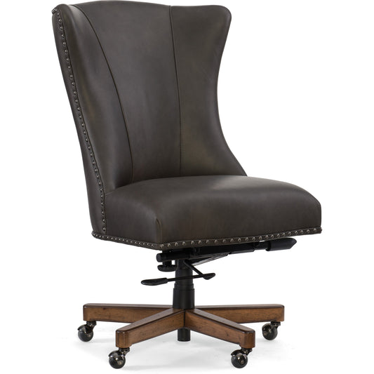 Lynn Executive Chair by Hooker Furniture. Made from leather in a unique style.