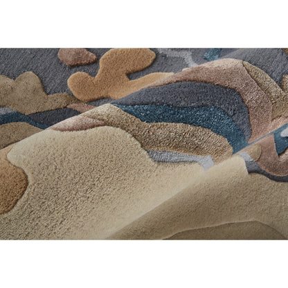 Serrano Transitional Rug - 8855F by Feizy in tan, brown, blue. Made from unique in a unique style.