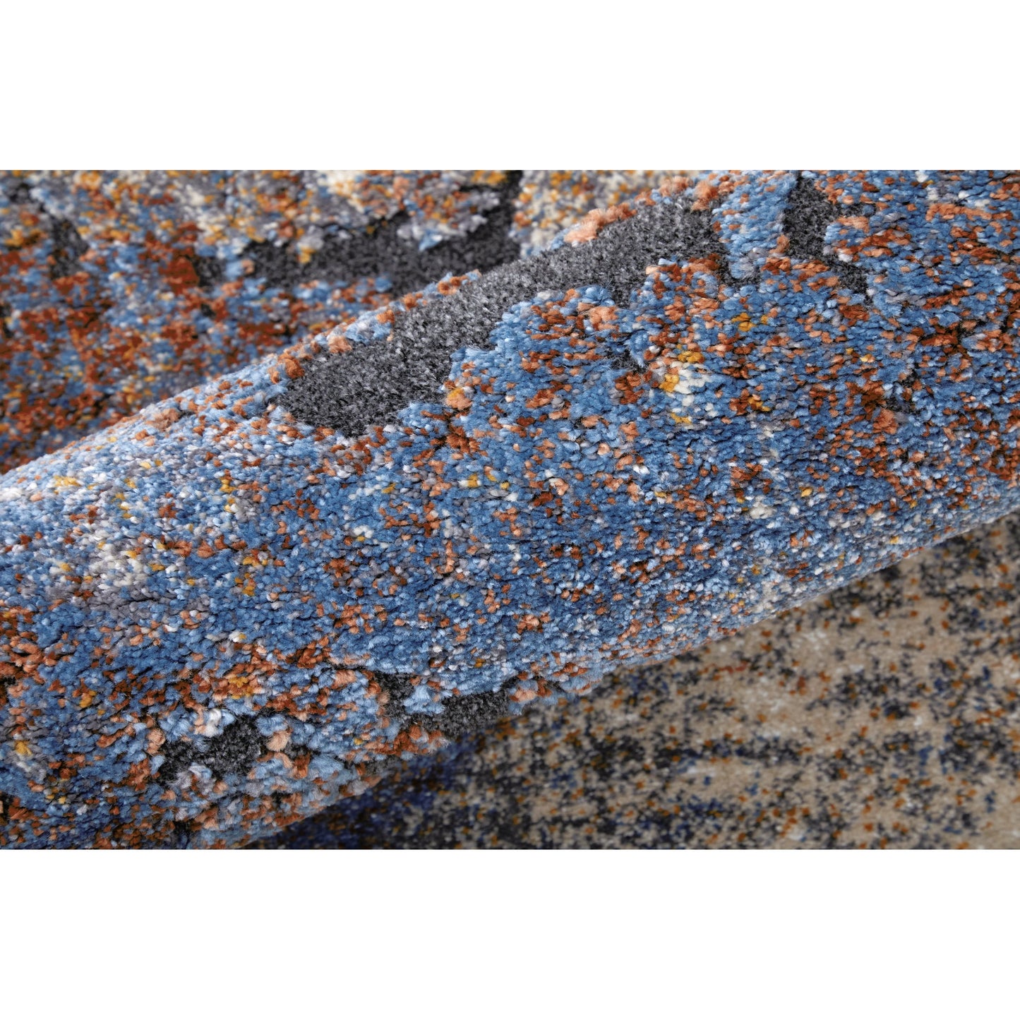 005 SI-2129624,SI-2129625,SI-2129626,SI-2129627,SI-2129628 | Closeup | Gilmore Color Block Rug - 39MKF by Feizy in blue, ivory, taupe. Made from polypropylene in a unique style.