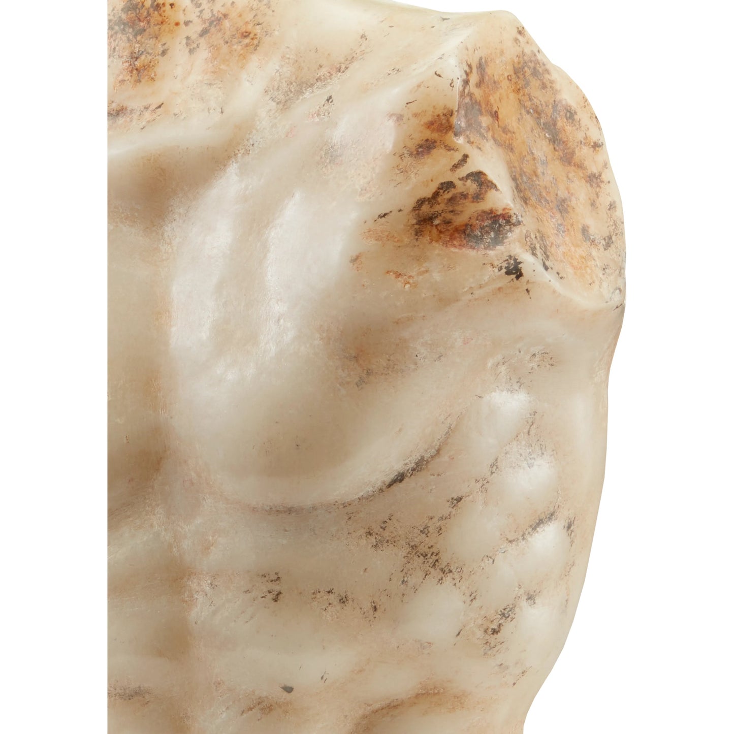 003 SI-1894142 | Closeup | Ancient Greek Torso by Currey and Company in aged beige. Made from composite in a traditional style.