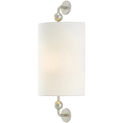 Tavey Wall Sconce by Currey and Company in contemporary gold leaf. Made from wrought iron in a transitional style.