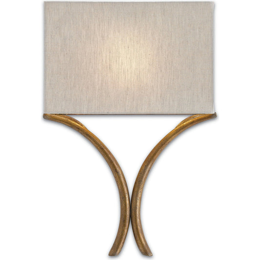 Cornwall Wall Sconce by Currey and Company. Made from wrought iron in a modern style.