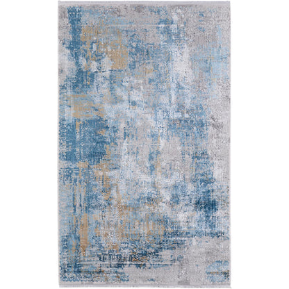 Cadiz Rug - 3890F by Feizy in blue, gray, gold. Made from viscose, acrylic in a unique style.