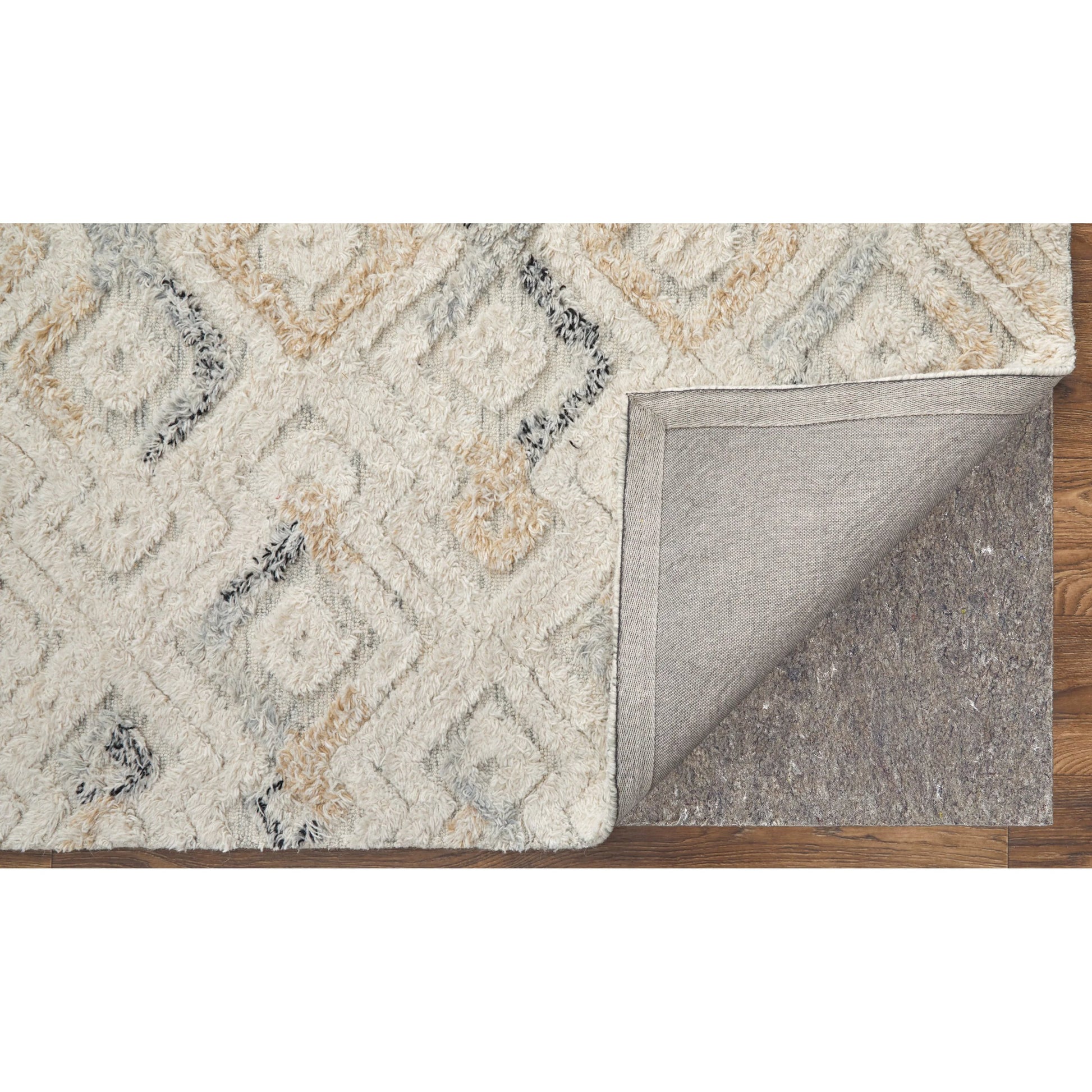 Anica Transitional Moroccan Rug - 8004F by Feizy in ivory, gray, black. Made from wool in a unique style.