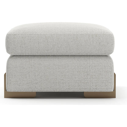 Counter Balance Ottoman by Caracole in gold and brushed gold. Made from metal in a transitional style.