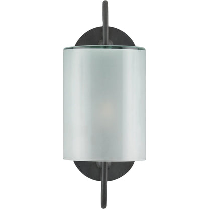 Glacier Wall Sconce by Currey and Company. Made from wrought iron, glass in a traditional style.