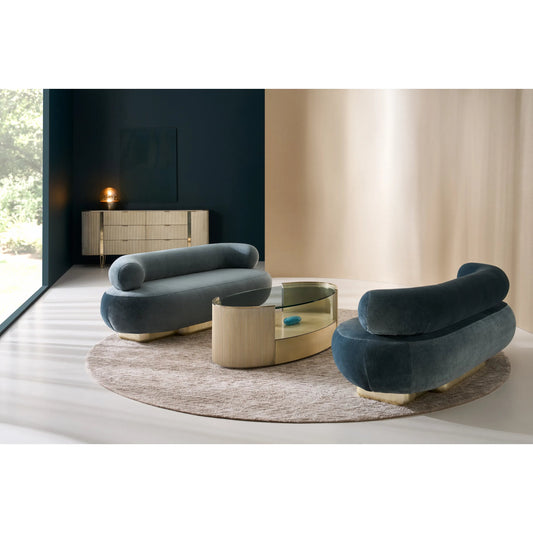 Lagoon Sofa by Caracole in peacock and oracle. Made from unique in a eclectic & global style.