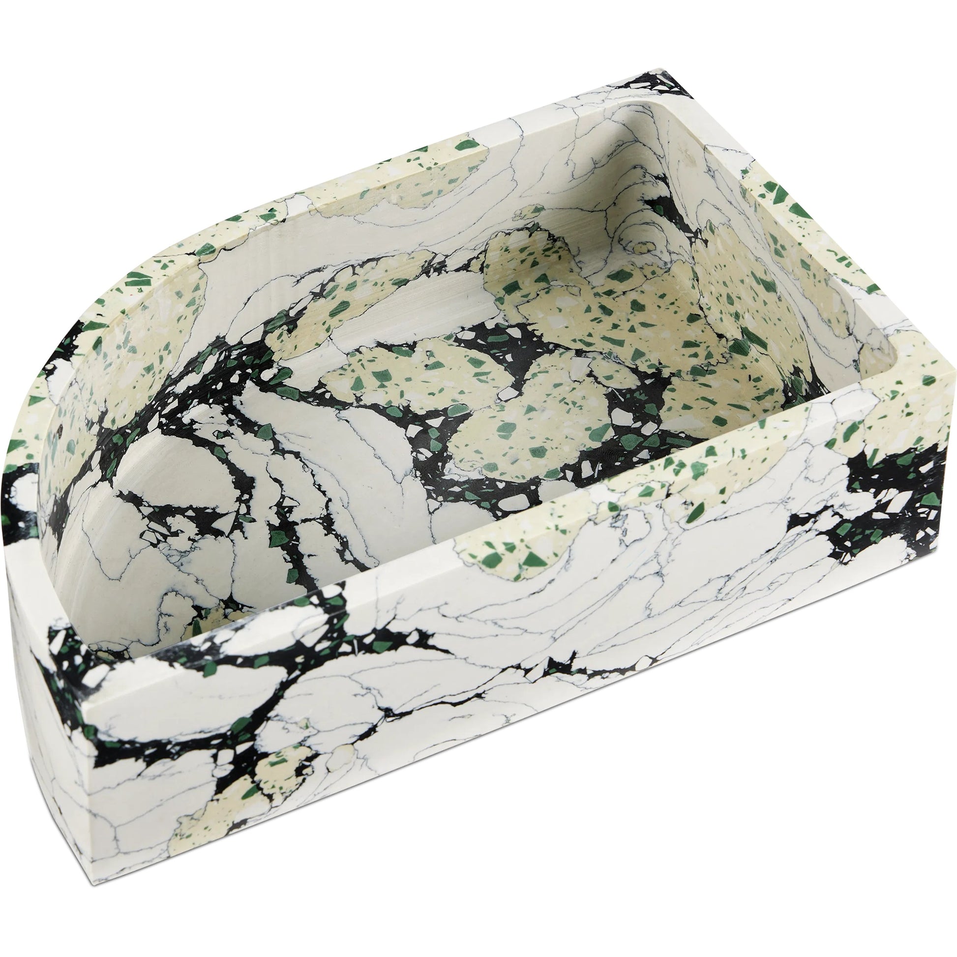 Fossey Box by Currey and Company in white, black. Made from composite stone in a modern style.