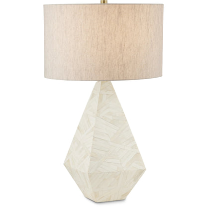 Elysium Table Lamp by Currey and Company. Made from bone, engineered wood in a modern style.