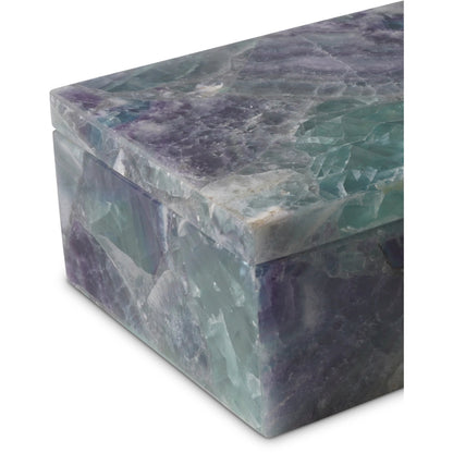 Fluorite Box by Currey and Company in natural. Made from fluorite in a modern style.
