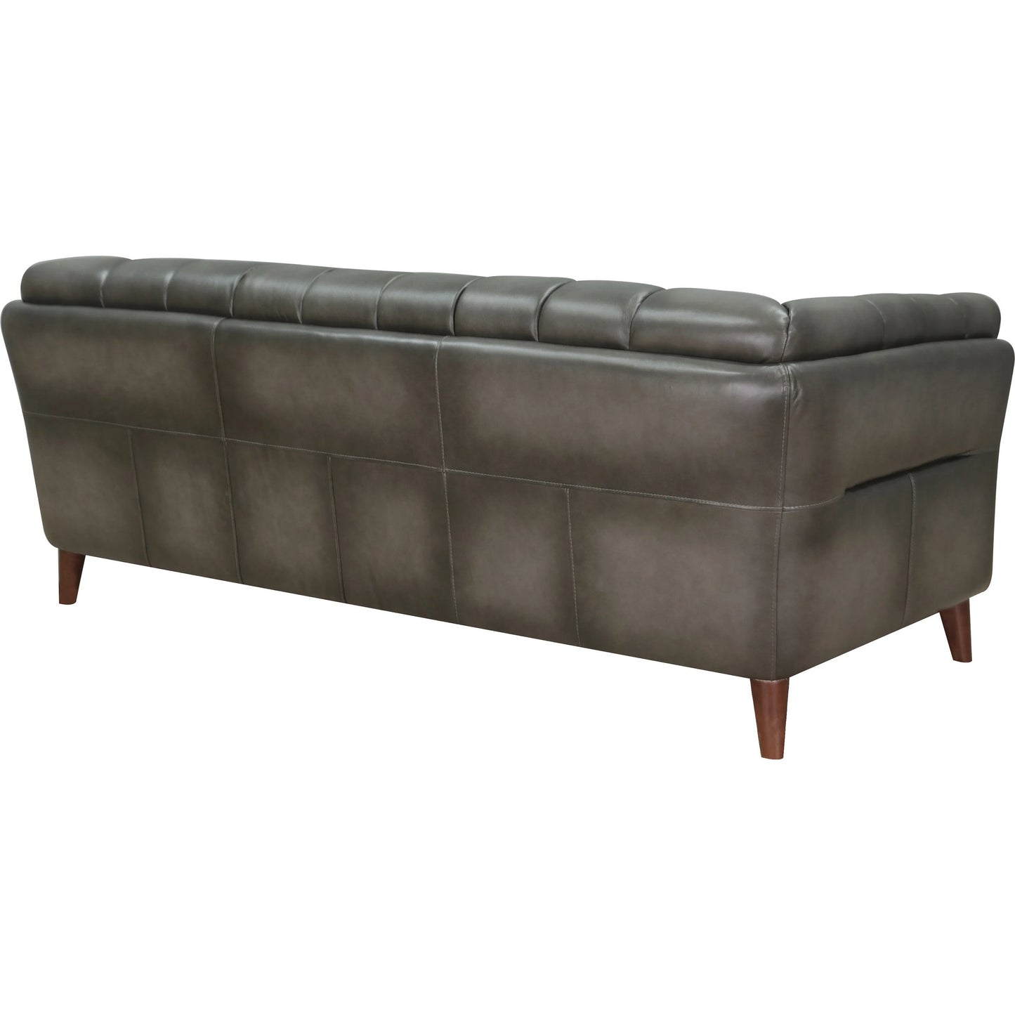005 SI-2534418 | Additional Silo | Targa 3-Seat Leather Sofa by Hydeline in ash gray. Made from leather/split, solid hardwood kiln dried in a unique style.