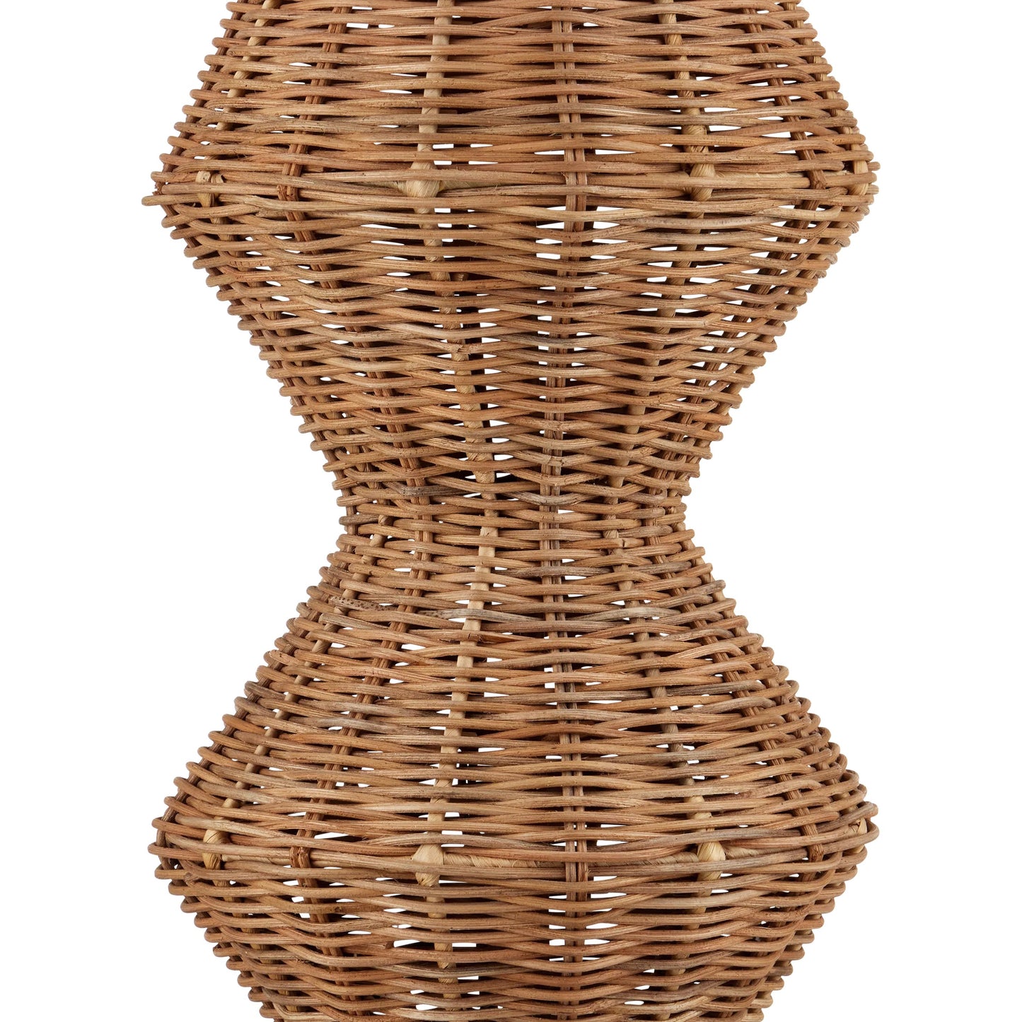 002 SI-2387112 | Closeup | Nirvana Floor Lamp by Currey and Company in natural. Made from rattan in a rustic style.
