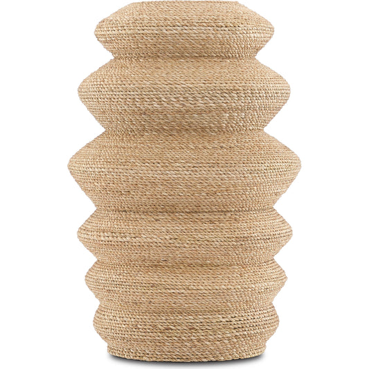 Kavala Rope Vessel by Currey and Company. Made from abaca rope, composite in a coastal style.