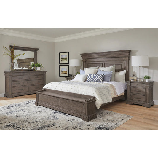 Madison Ridge 10 Drawer Dresser by Pulaski Furniture in natural bark. Made from flat-cut white oak wood veneers in a unique style.