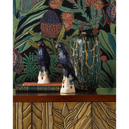 Vitry Vase by Currey and Company in green, gold. Made from glass, gold powder in a eclectic & global style.