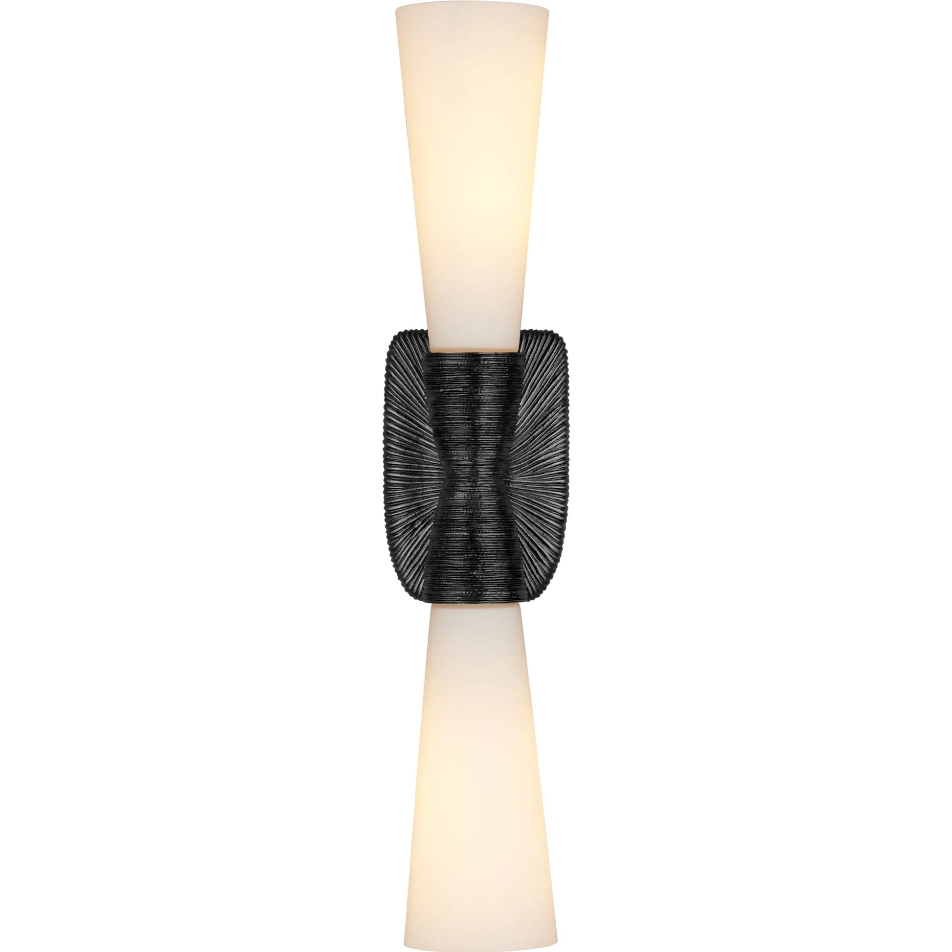 Burrows Bath Wall Sconce by Currey and Company. Made from glass, brass in a modern style.