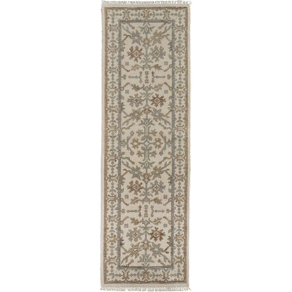 Karina Transitional & Botanical Rug - 90969G5F by Feizy in ivory, gray, brown. Made from wool in a unique style.
