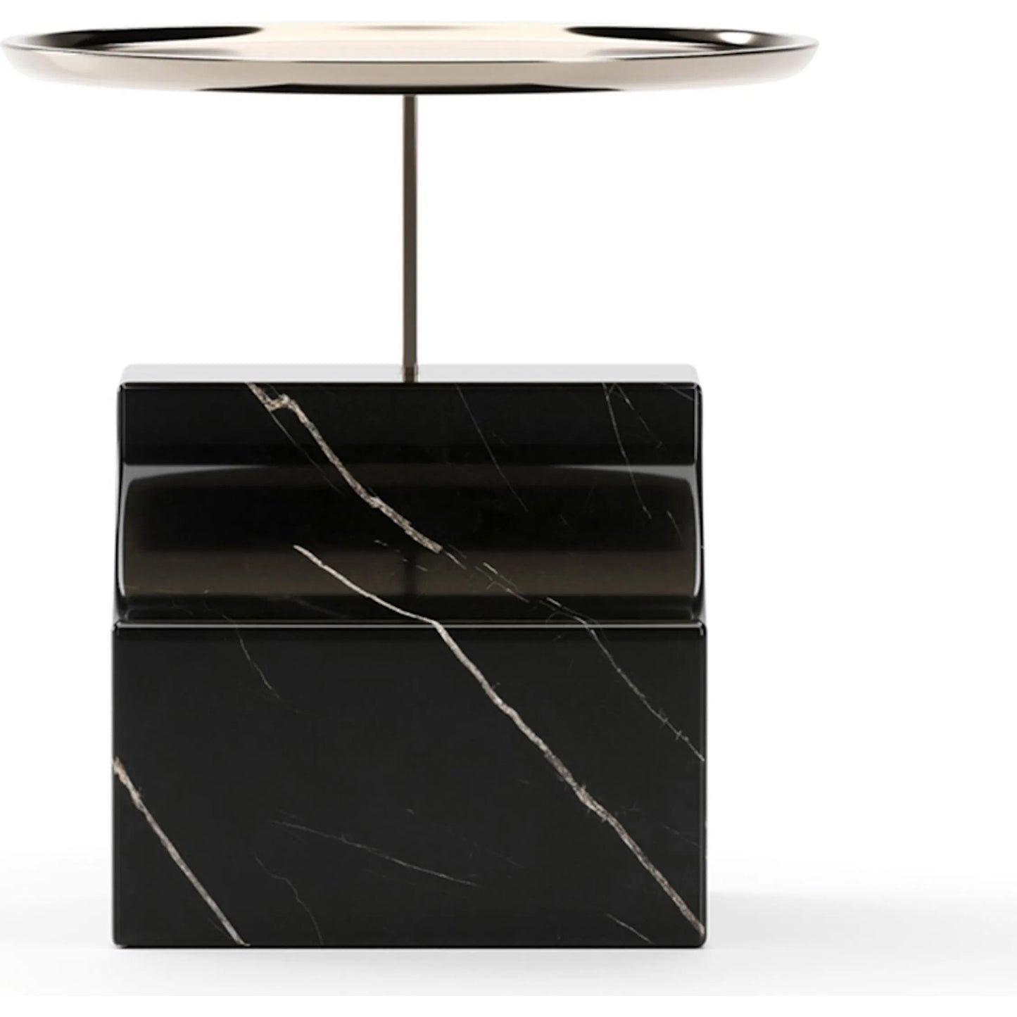 004 SI-2462284 | Additional Silo | Overlap Sectional Accent Table by Caracole in whisper of gold. Made from stone in a modern style.