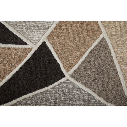 Kimball Transitional KIM8A33F Rug by Feizy in gray, black, brown. Made from wool in a unique style.
