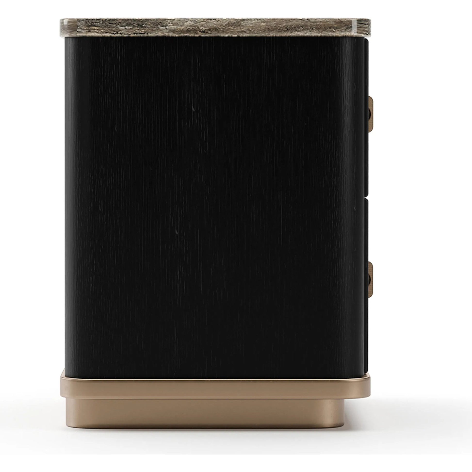 Rhythm Small Nightstand by Caracole. Made from stone in a modern style.