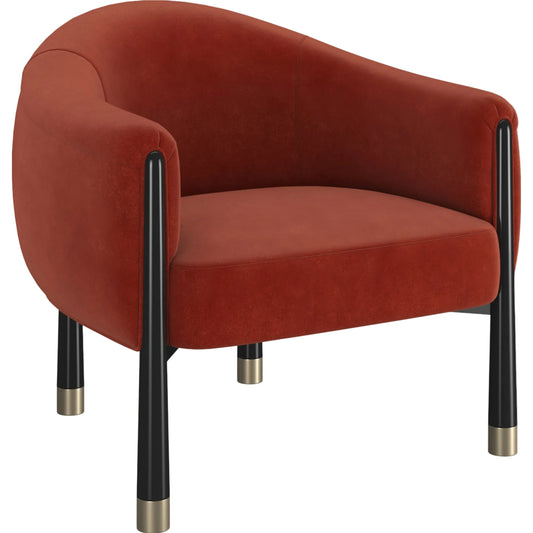 Baton Accent Chair by Caracole in chocolate truffle, whisper of gold. Made from unique in a unique style.