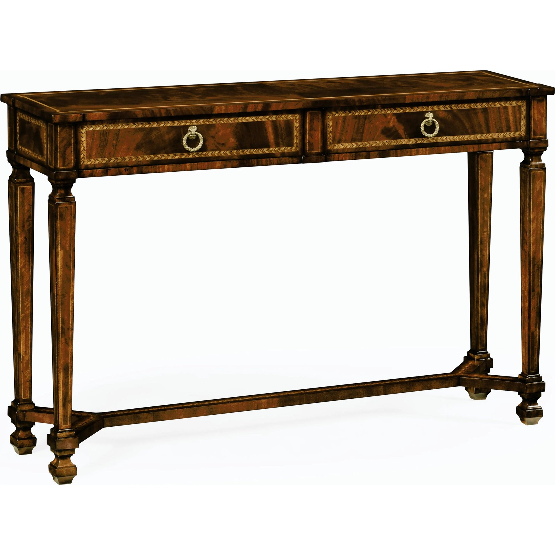 Buckingham Empire Mahogany Console Table by Jonathan Charles in medium antique mahogany. Made from acacia in a traditional style.