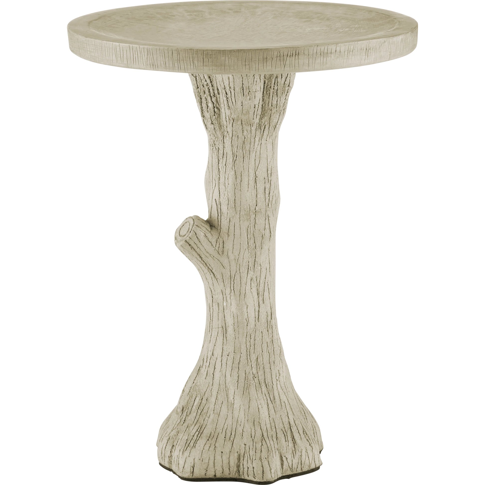 Faux Bois Bird Bath by Currey and Company in portland. Made from concrete, iron in a rustic style.