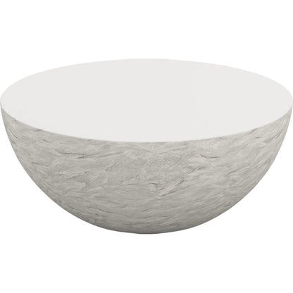Antique Outdoor Stone Bowl Coffee Table by Sunset West in stone. Made from gfr concrete in a modern style.