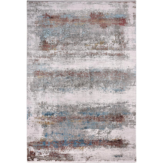 Cadiz Rug - 3902F by Feizy in gray, red, blue. Made from viscose, acrylic in a unique style.