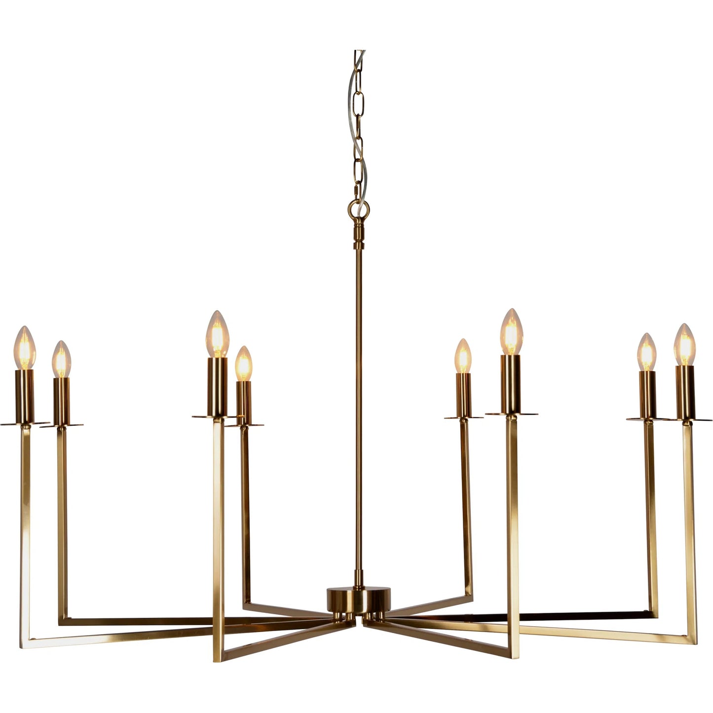 001 SI-2448914 | Additional Silo | Minimalist Candelabra Chandelier by Zentique in stainless steel. Made from iron in a modern style.