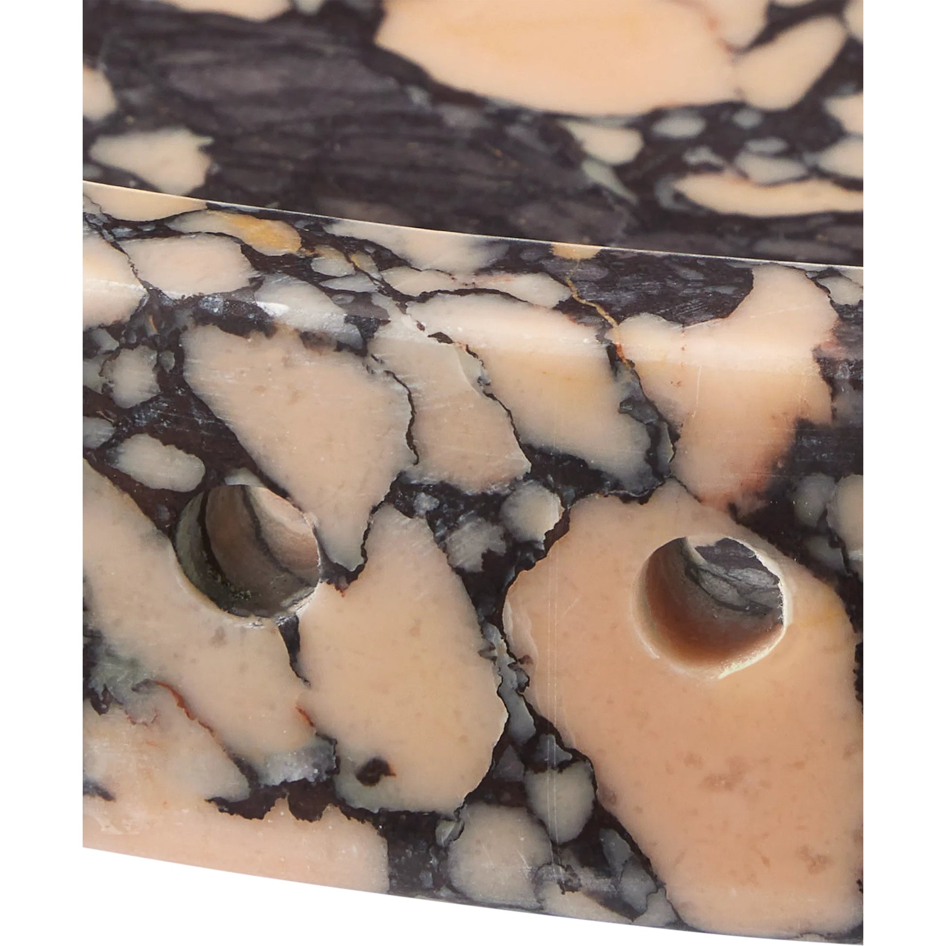 Freya Tray by Currey and Company in natural. Made from purple breccia in a modern style.
