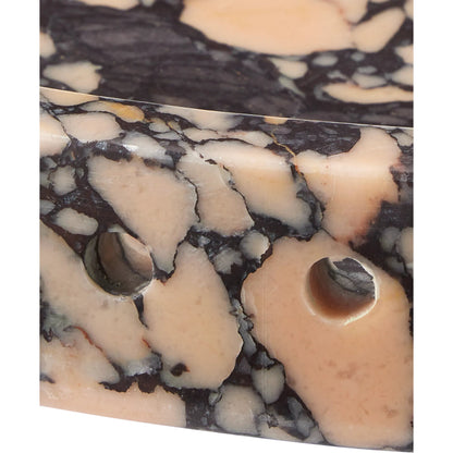 Freya Tray by Currey and Company in natural. Made from purple breccia in a modern style.