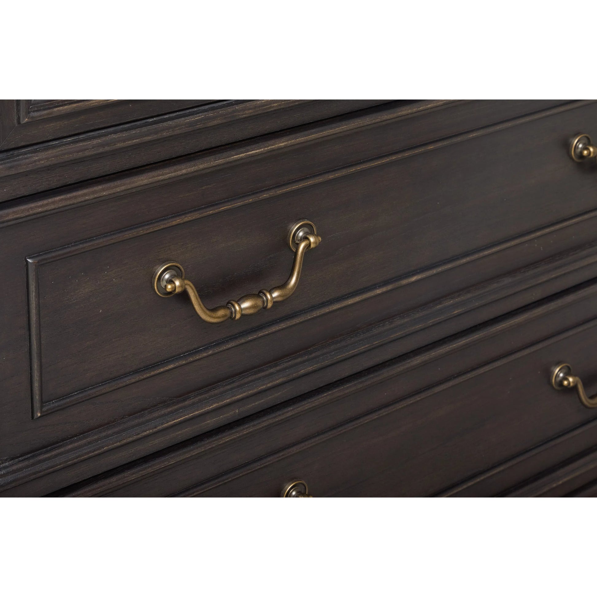 Hickory Creek 3 Drawer Nightstand by Pulaski Furniture in brown velvet. Made from split heart cathedral hickory veneers in a unique style.