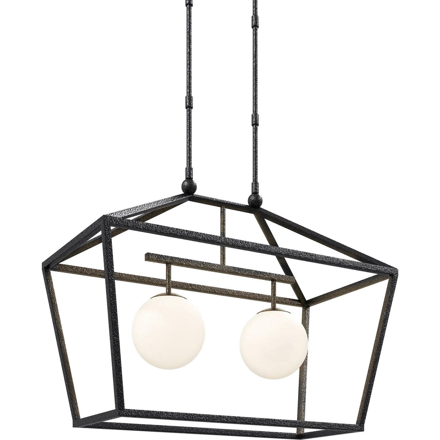 005 SI-2387014 | Additional Silo | Denison Outdoor Lantern by Currey and Company in black, frosted white. Made from wrought iron, glass in a modern style.