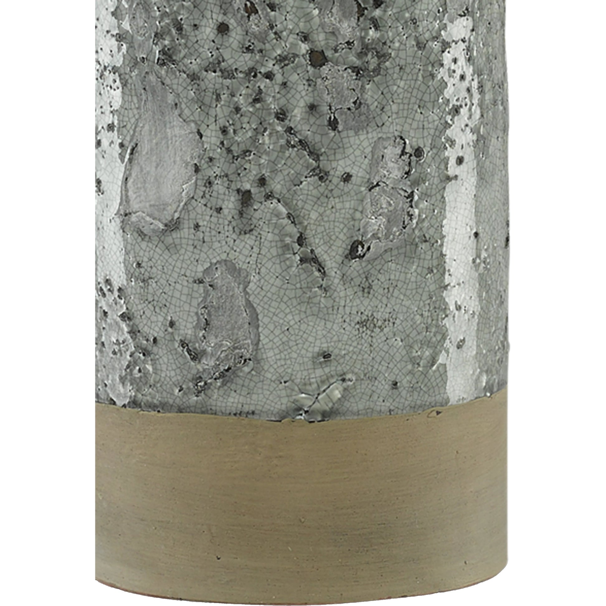 Stargazer Table Lamp by Currey and Company in gray. Made from terracotta, metal, glass mosaics in a modern style.
