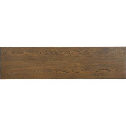 Chapman Buffet by Hooker Furniture in sorrel. Made from white oak veneers, metal base in a modern style.