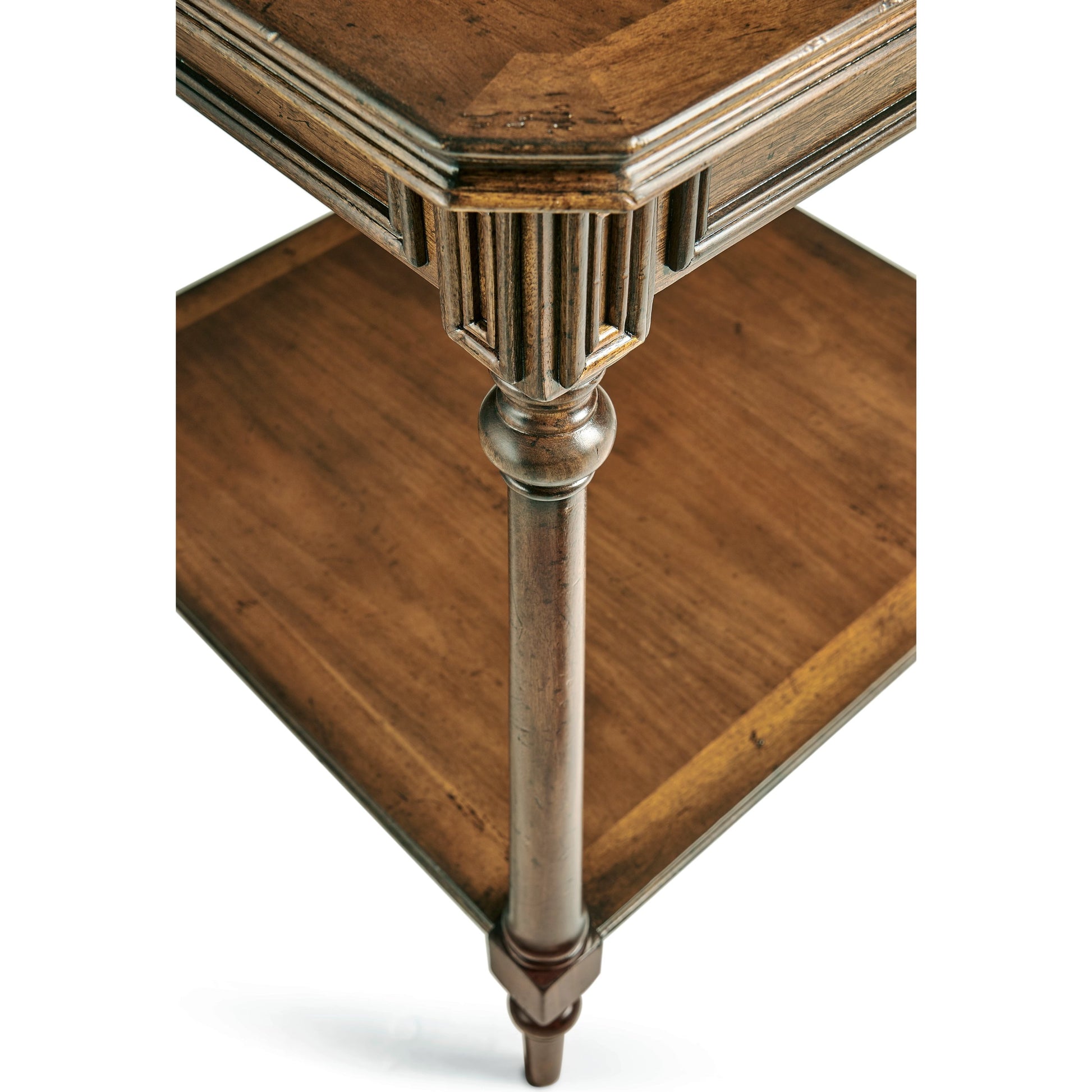 Casual Accents Victorian Style Walnut Side Table by Jonathan Charles in brown and medium walnut. Made from acacia in a traditional style.