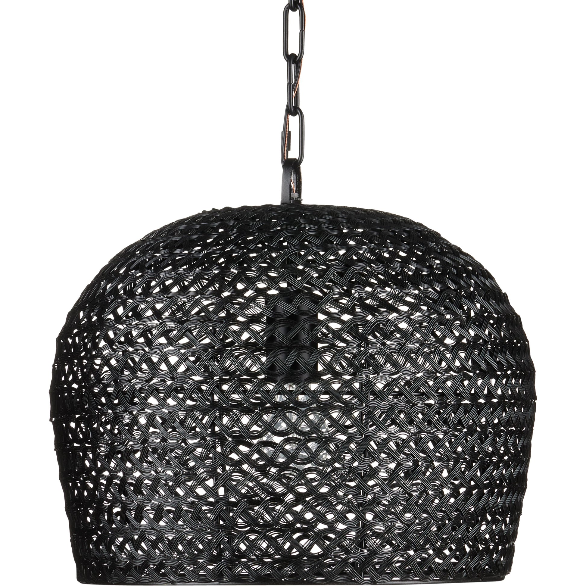 Piero Pendant by Currey and Company in satin black. Made from metal in a cottage & farmhouse style.