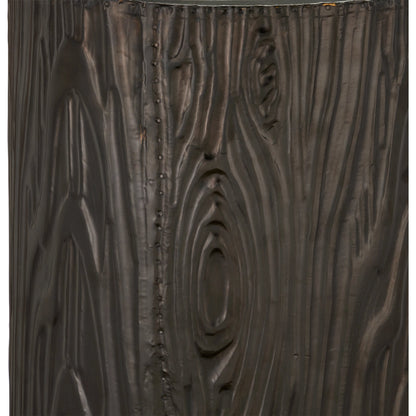 Terra Pedestal by Currey and Company in bronze, brass. Made from natural wood, brass in a modern style.