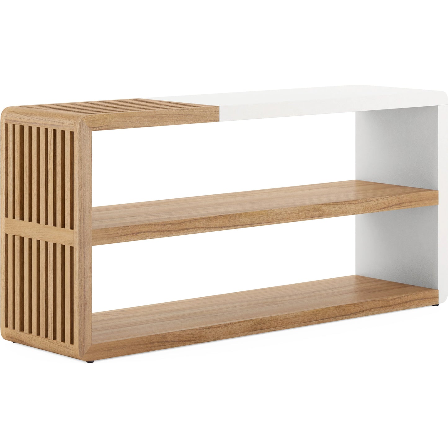 001 SI-2065178 | Primary Silo | Portico Sofa Console by A.R.T. Furniture in sienna, white plaster. Made from parawood solids, mindi veneers, resin in a modern style.