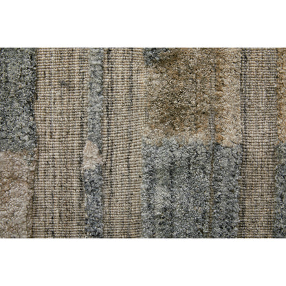Elias Rug - ELS69FXF by Feizy in brown, blue, tan. Made from viscose, wool in a unique style.